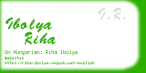 ibolya riha business card